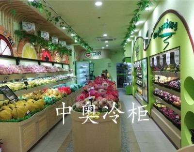 福田水果屋2米綠色水果柜中奧水果保鮮柜 福田水果屋2米綠色水果柜中奧水果保鮮柜